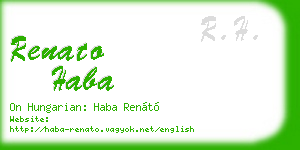 renato haba business card