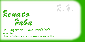 renato haba business card